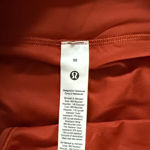 Lululemon Speed Up High Rise Women's Rust 2.5” Shorts Size M NWOT - Picture 7 of 8
